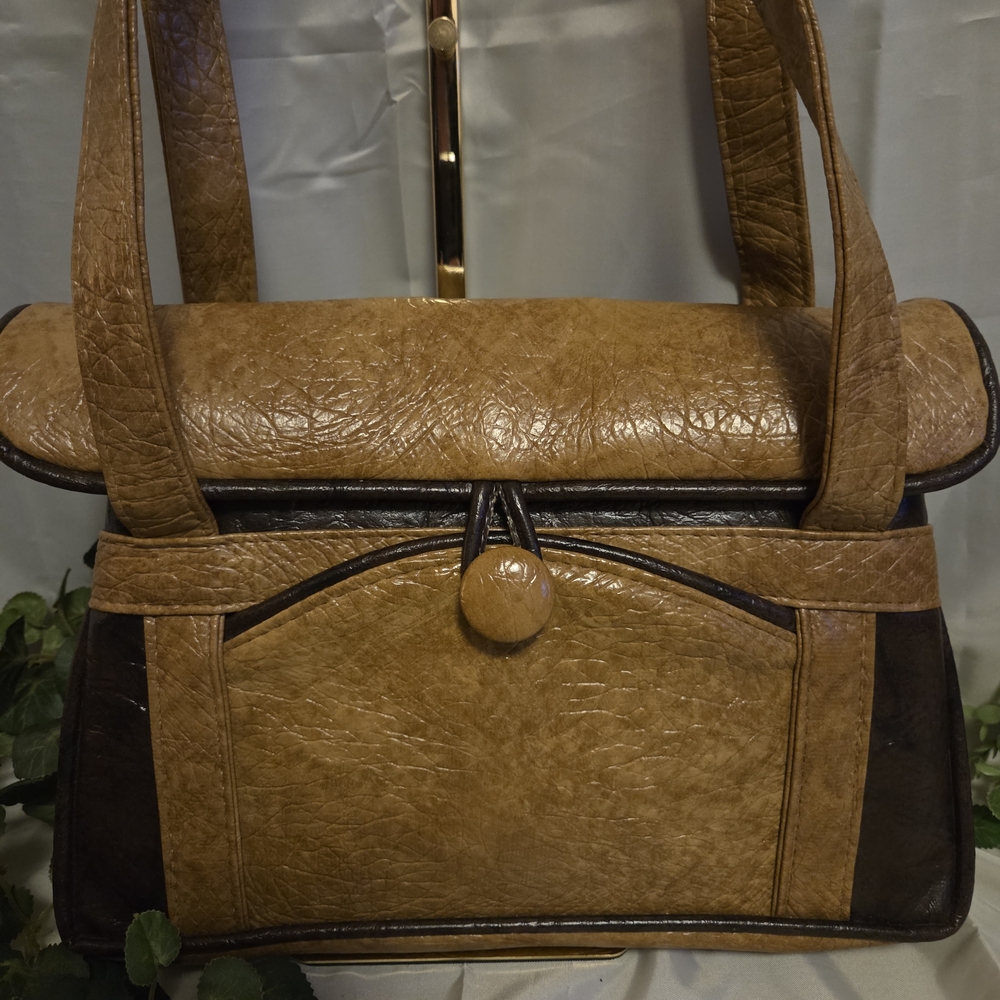 Langston’s House of Purses RARE Vintage Handmade Leather Bag Set wWallet & Pouch - Picture 7 of 14